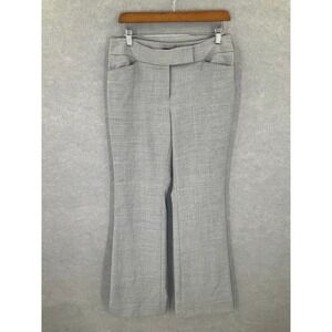White House‎ Black Market Flare Leg Pants Womens Sz 6 Wool Blend Gray Career
